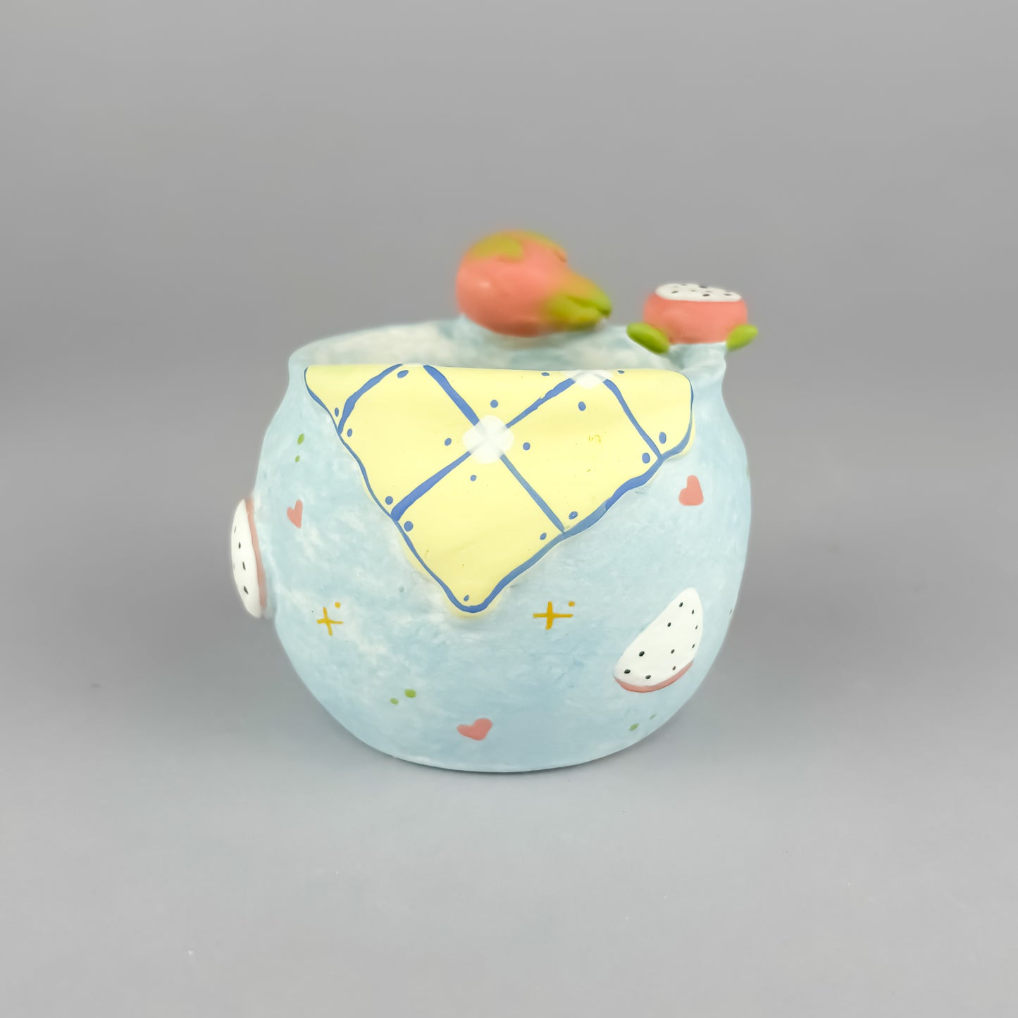 Handmade Fabric-Pattern Fruit Pot