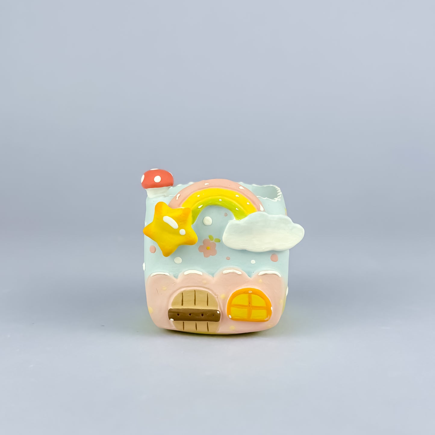 Handmade Pastel Fairy House Pot