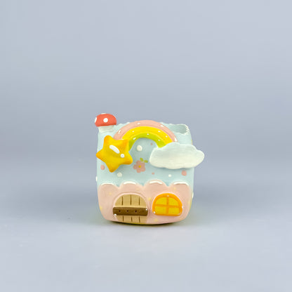 Handmade Pastel Fairy House Pot