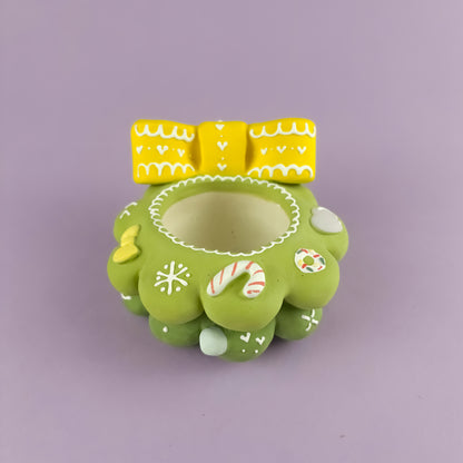 Handmade Christmas Tree Pot – Creamy Unglazed Finish