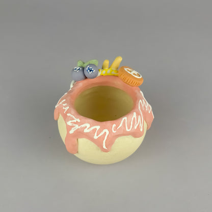 Handmade Cake-Style Unglazed Pot