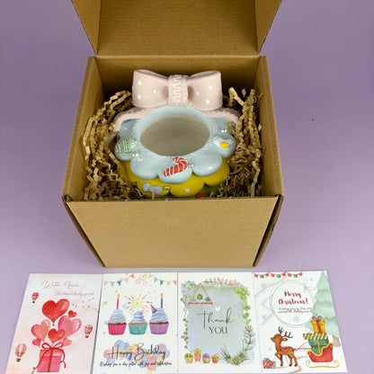 Handmade Christmas Tree Pot – Creamy Unglazed Finish