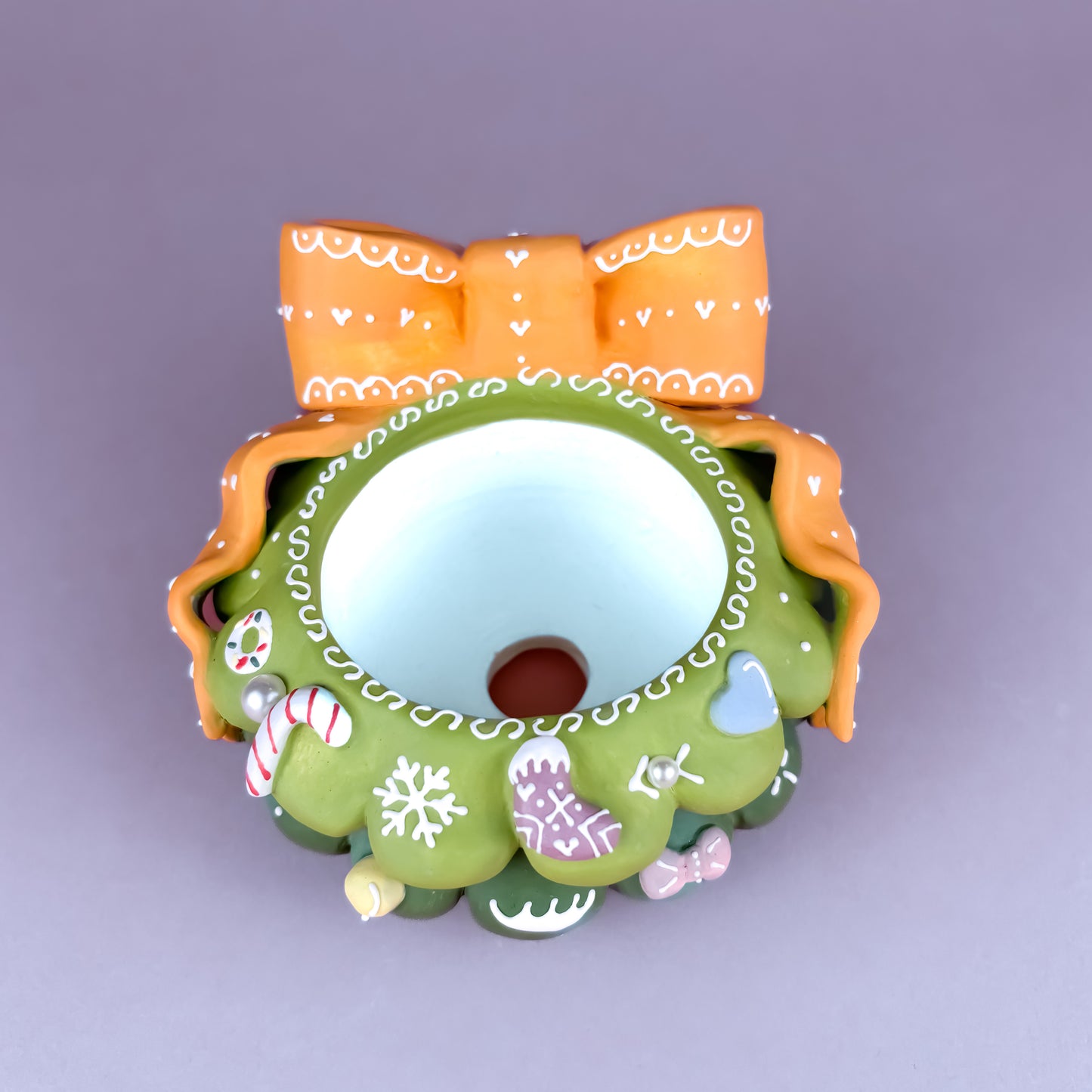 Handmade Christmas Tree Pot – Creamy Unglazed Finish