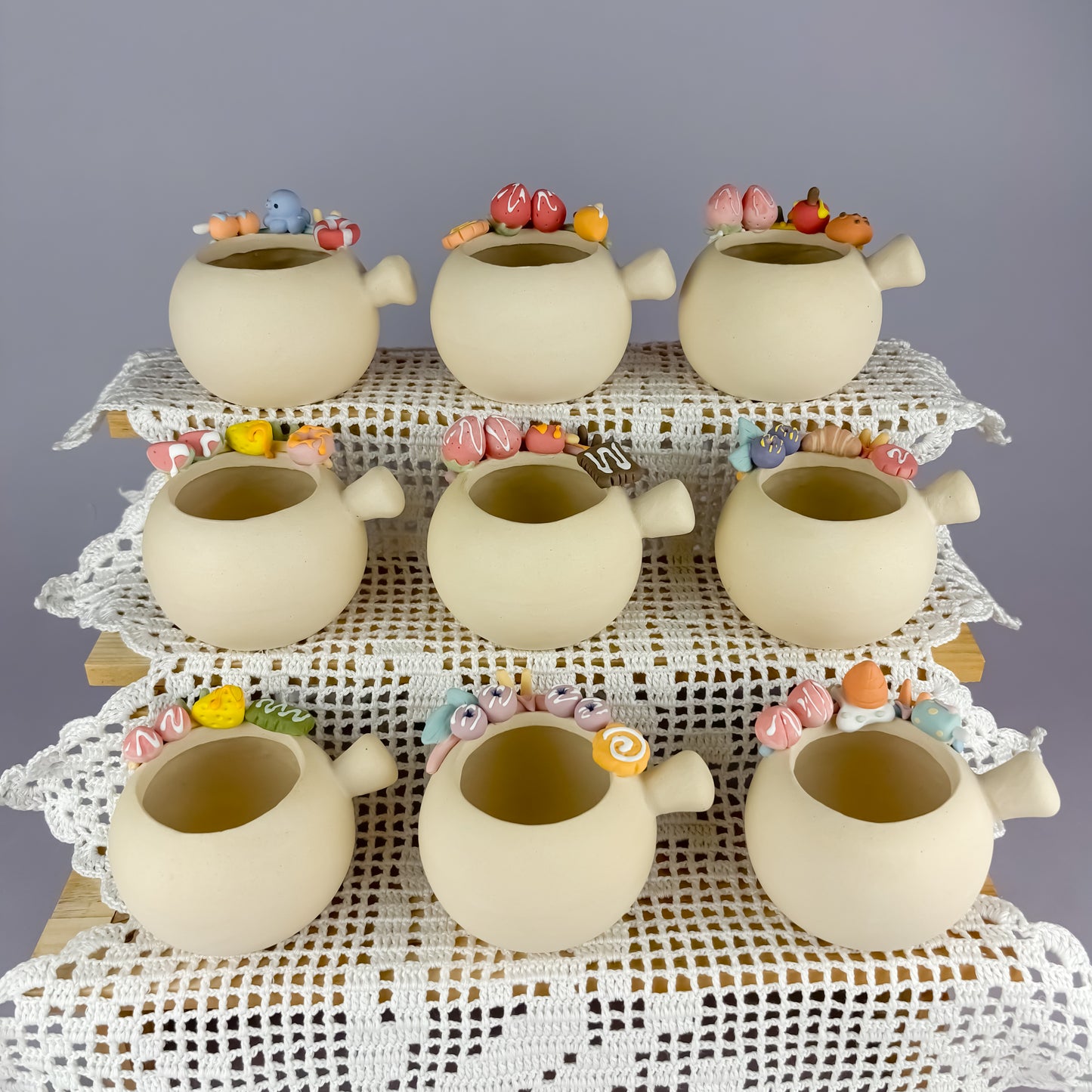 Handmade Unglazed Milk Pot Dessert Succulent Planter