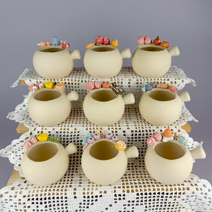 Handmade Unglazed Milk Pot Dessert Succulent Planter