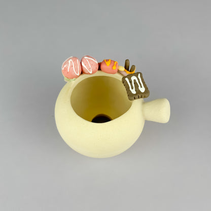 Handmade Unglazed Milk Pot Dessert Succulent Planter