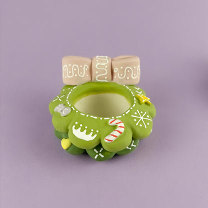 Handmade Christmas Tree Pot – Creamy Unglazed Finish