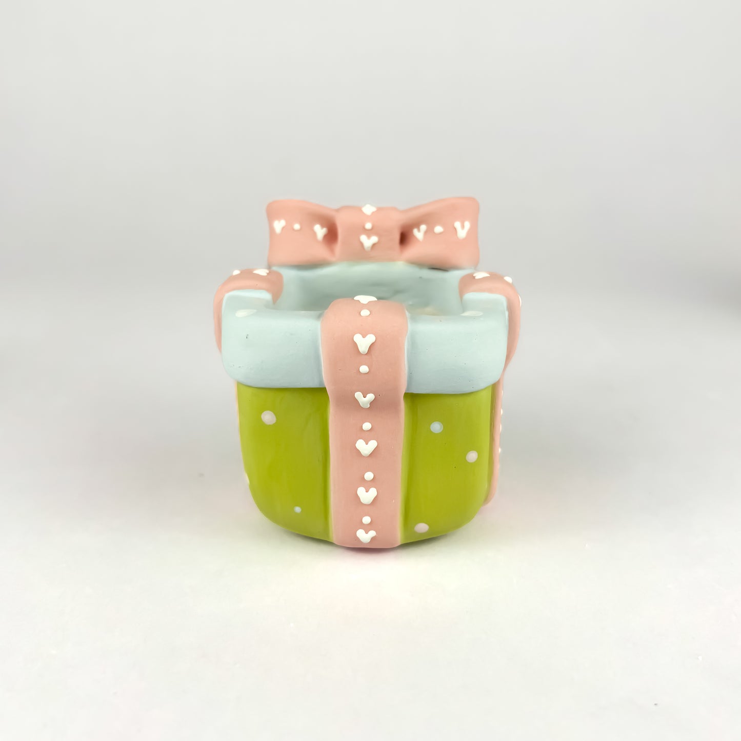 Handmade Creamy Unglazed Pot Gift Box