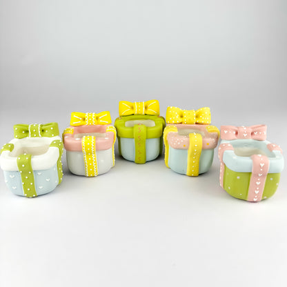 Handmade Creamy Unglazed Pot Gift Box