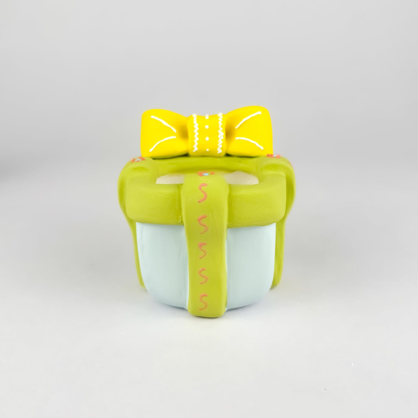 Handmade Creamy Unglazed Pot Gift Box