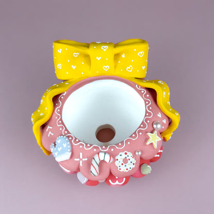 Handmade Christmas Tree Pot – Creamy Unglazed Finish