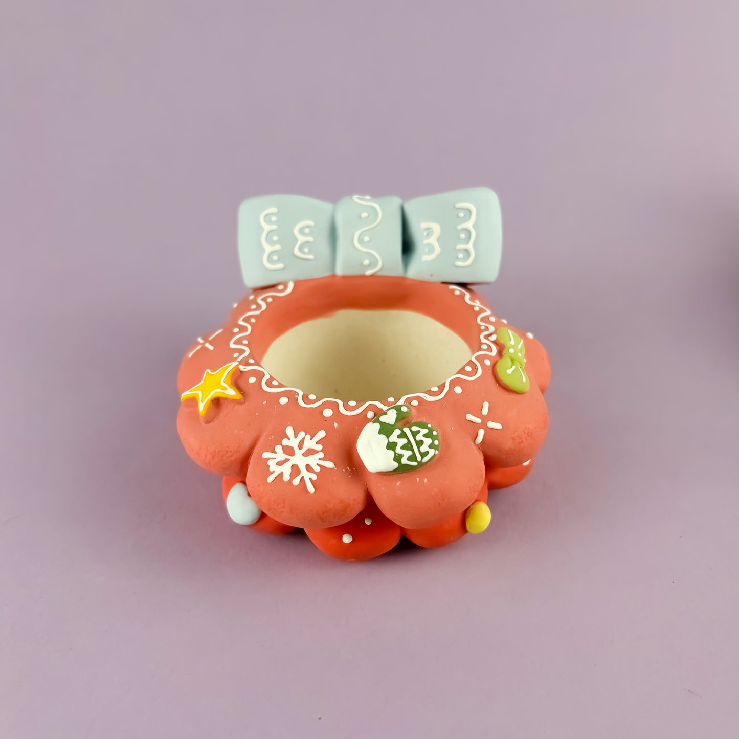 Handmade Christmas Tree Pot – Creamy Unglazed Finish