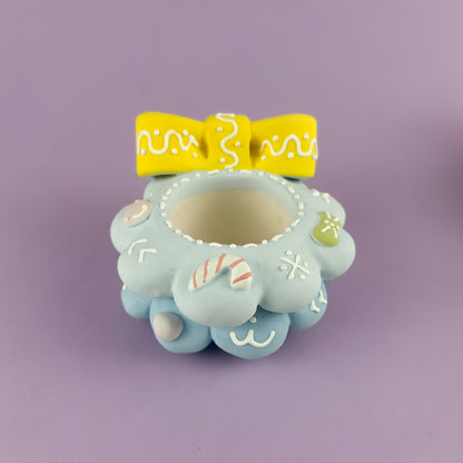 Handmade Christmas Tree Pot – Creamy Unglazed Finish