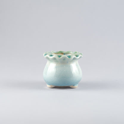 Ceramic Crackle-Glaze Pot – Cat-Eye-Like Shimmer