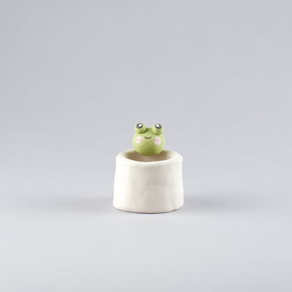 Mini Handmade Unglazed Succulent Pot – Thumb Size with Adorable Decorations