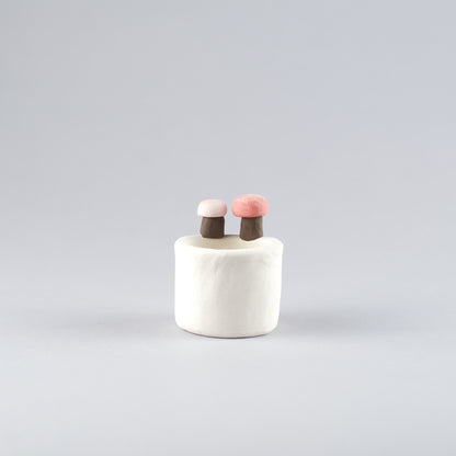 Mini Handmade Unglazed Succulent Pot – Thumb Size with Adorable Decorations