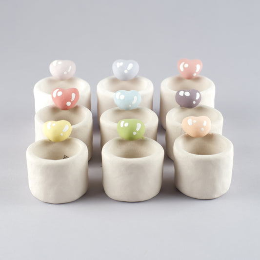 Mini Handmade Unglazed Succulent Pot – Thumb Size with Adorable Decorations