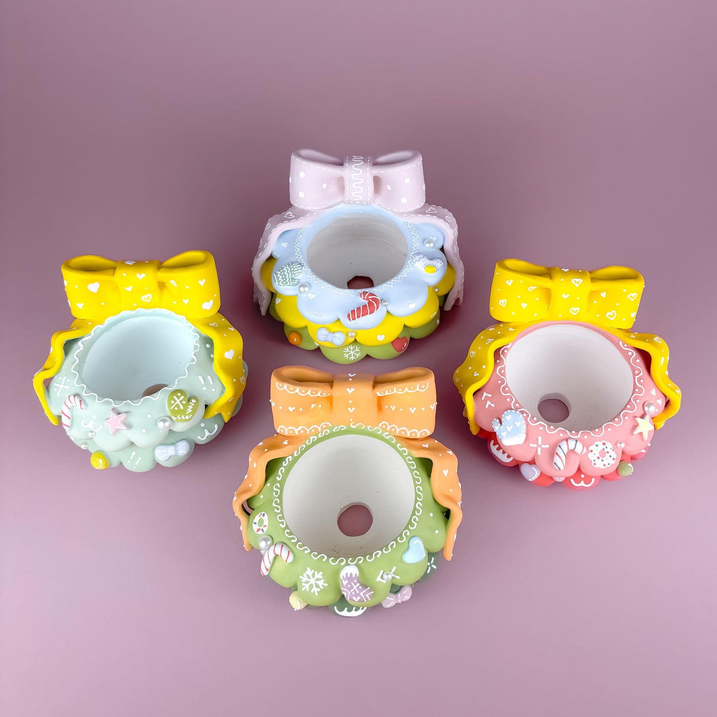 Handmade Christmas Tree Pot – Creamy Unglazed Finish