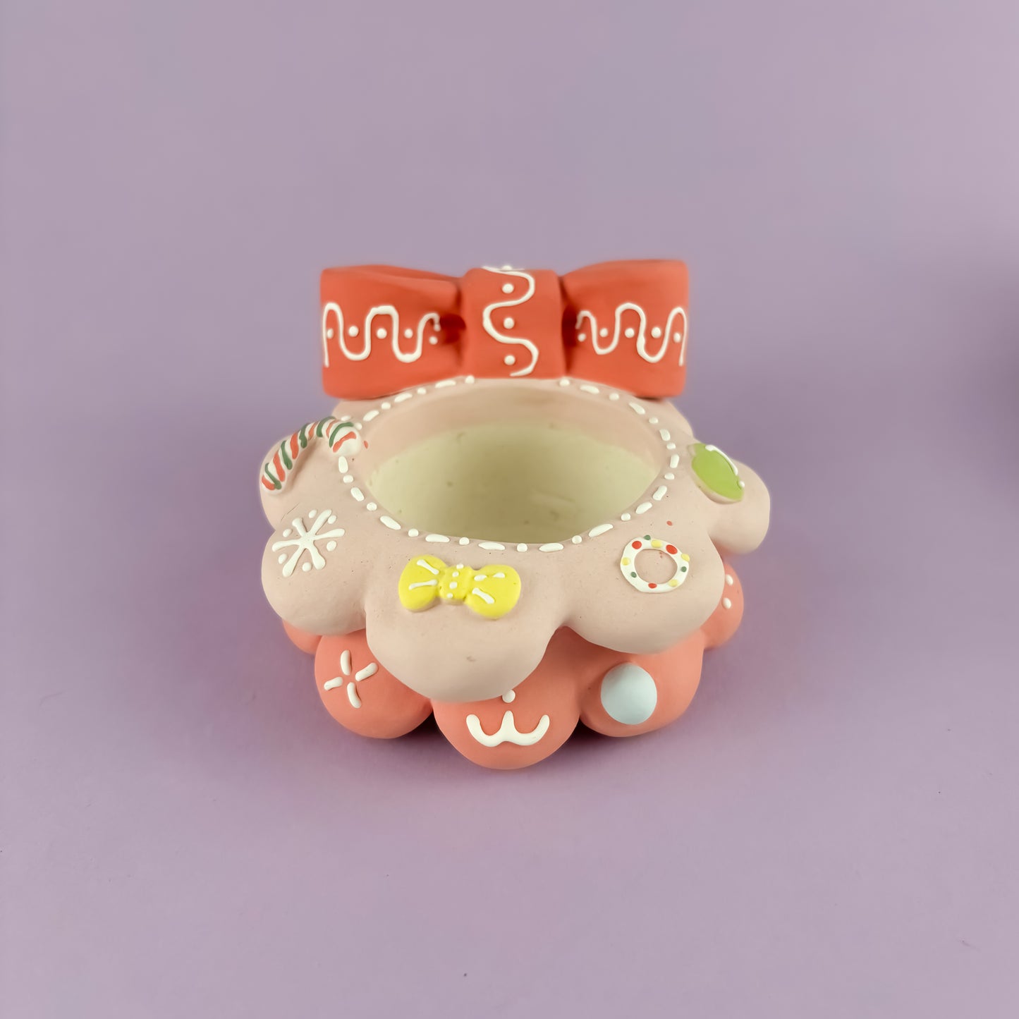 Handmade Christmas Tree Pot – Creamy Unglazed Finish