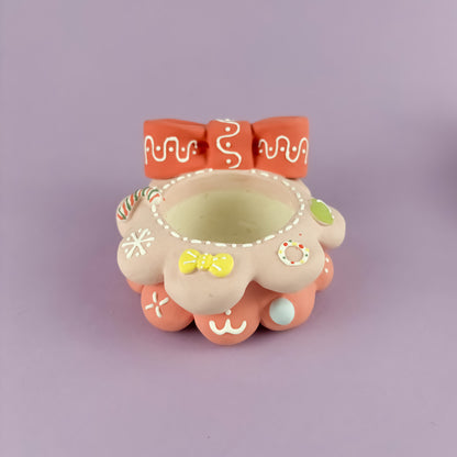 Handmade Christmas Tree Pot – Creamy Unglazed Finish