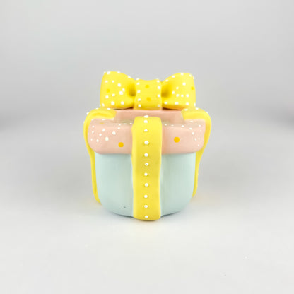 Handmade Creamy Unglazed Pot Gift Box